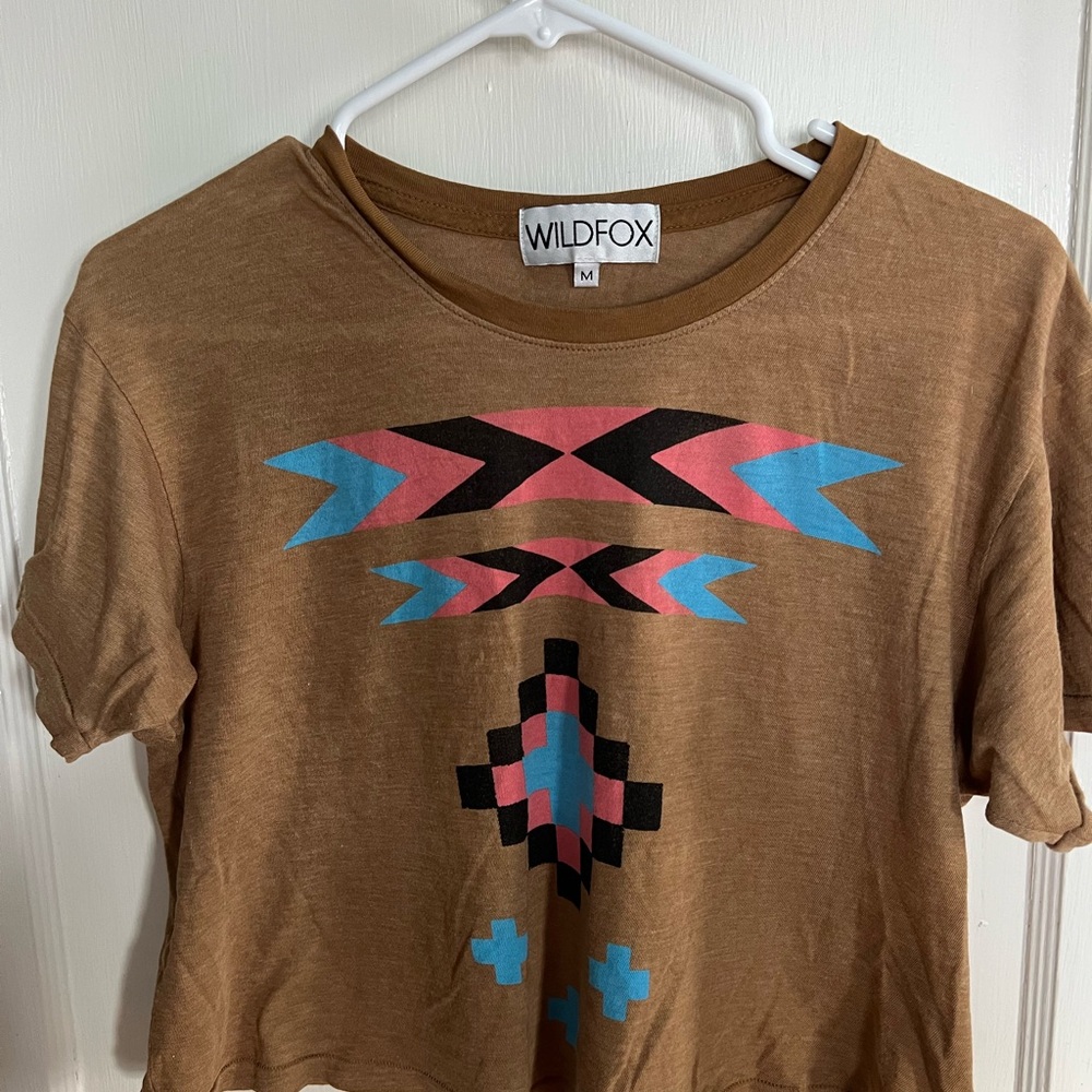 Wildfox Brown Graphic Tee